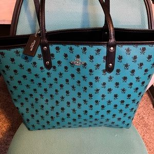 Coach large reversible tote!